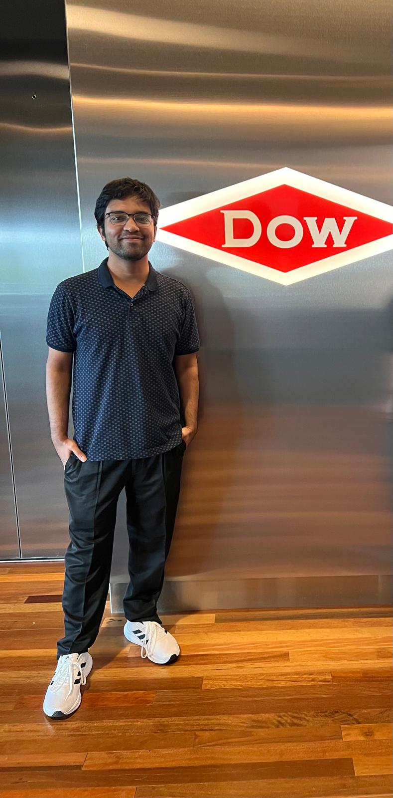 At the Dow office during internship